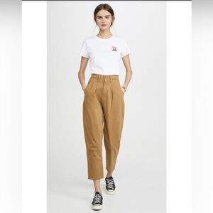 Levi’s gold twill pleated balloon leg pant jeans Size 25 stretch cotton